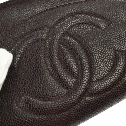 Chanel 1996-1997 Brown Caviar Skin Timeless WOC Wallet on Chain Shoulder Bag