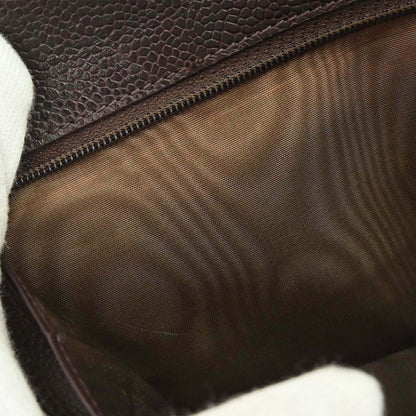 Chanel 1996-1997 Brown Caviar Skin Timeless WOC Wallet on Chain Shoulder Bag
