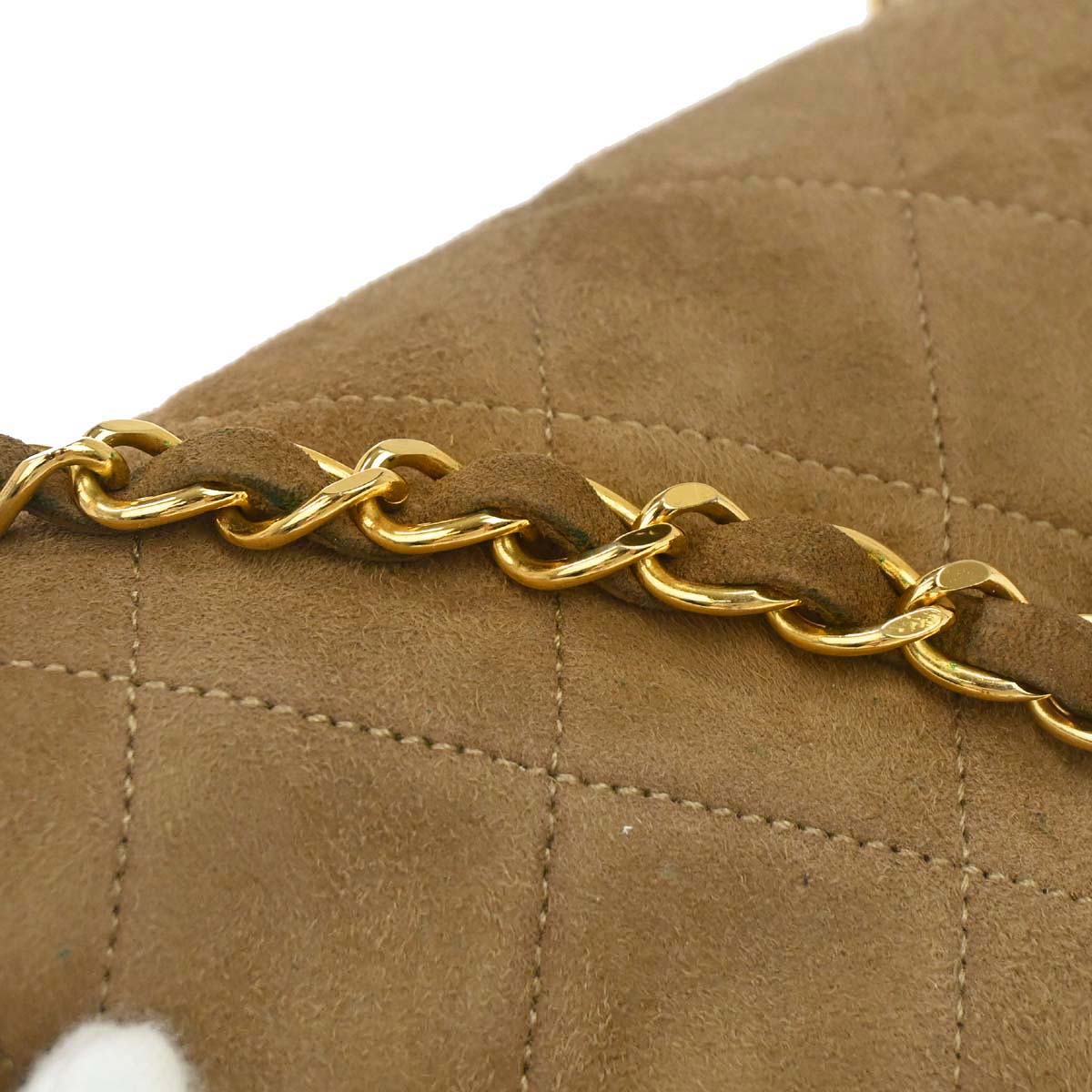 Chanel 1989-1991 Brown Suede Shoulder Bag