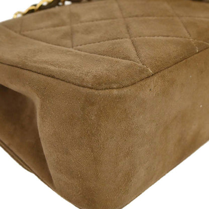 Chanel 1989-1991 Brown Suede Shoulder Bag