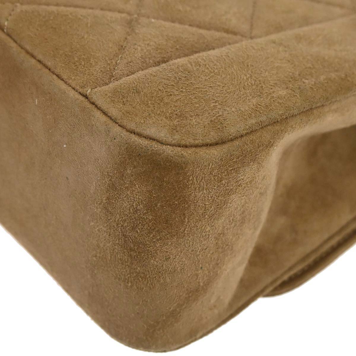 Chanel 1989-1991 Brown Suede Shoulder Bag