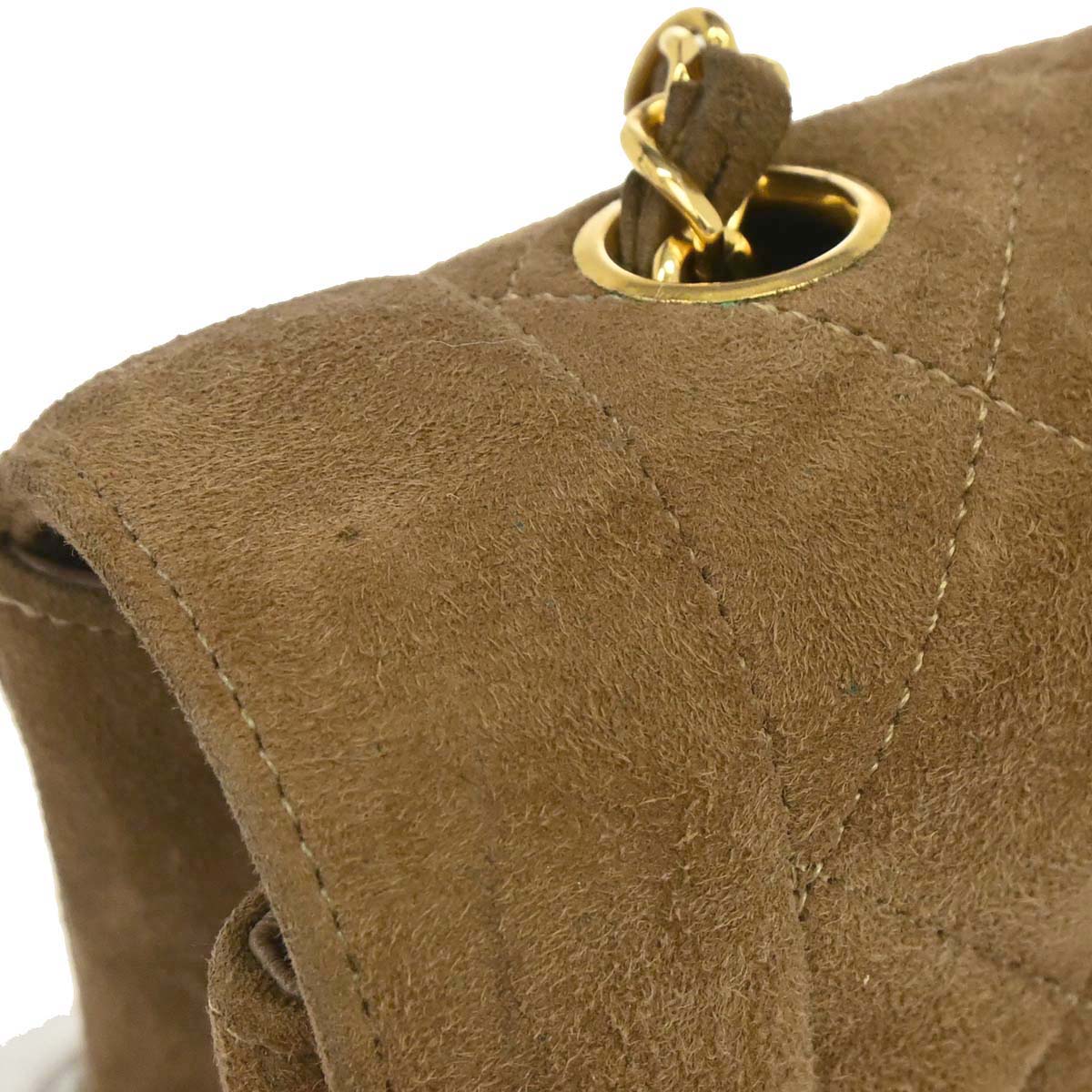 Chanel 1989-1991 Brown Suede Shoulder Bag