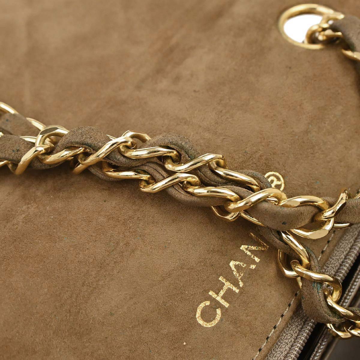 Chanel 1989-1991 Brown Suede Shoulder Bag