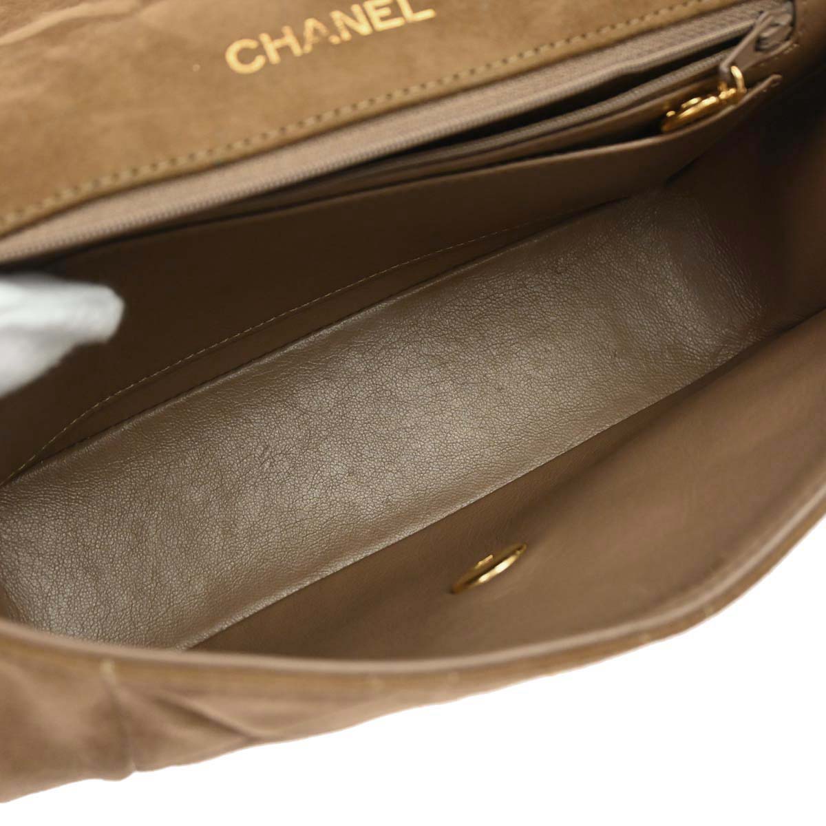 Chanel 1989-1991 Brown Suede Shoulder Bag