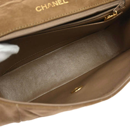 Chanel 1989-1991 Brown Suede Shoulder Bag