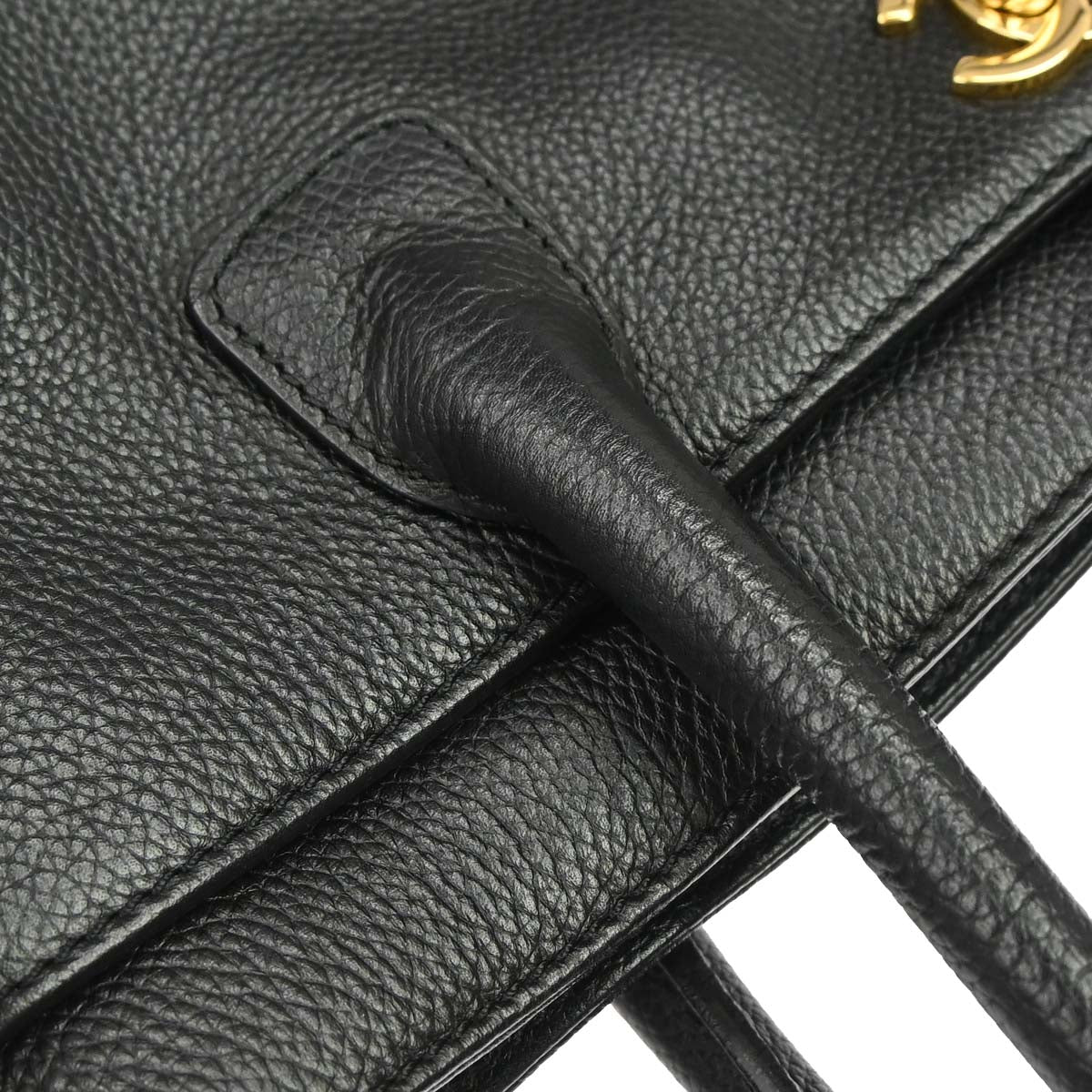Chanel 2005-2006 Black Calfskin Executive Cerf Tote Bag