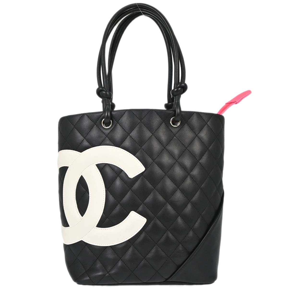 Chanel 2005-2006 Black Calfskin Cambon Ligne Tote Handbag