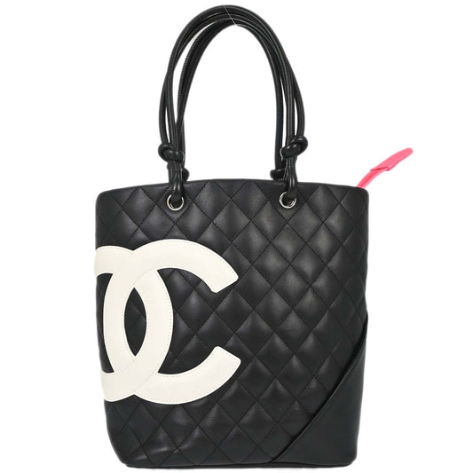 Chanel 2005-2006 Black Calfskin Cambon Ligne Tote Handbag