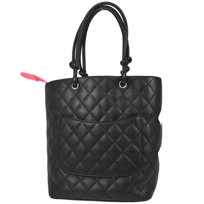 Chanel 2005-2006 Black Calfskin Cambon Ligne Tote Handbag