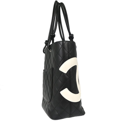 Chanel 2005-2006 Black Calfskin Cambon Ligne Tote Handbag
