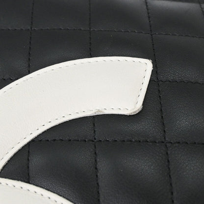 Chanel 2005-2006 Black Calfskin Cambon Ligne Tote Handbag
