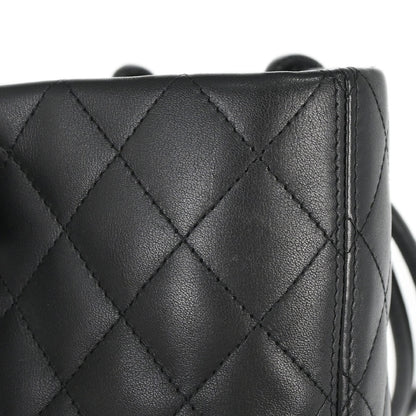 Chanel 2005-2006 Black Calfskin Cambon Ligne Tote Handbag
