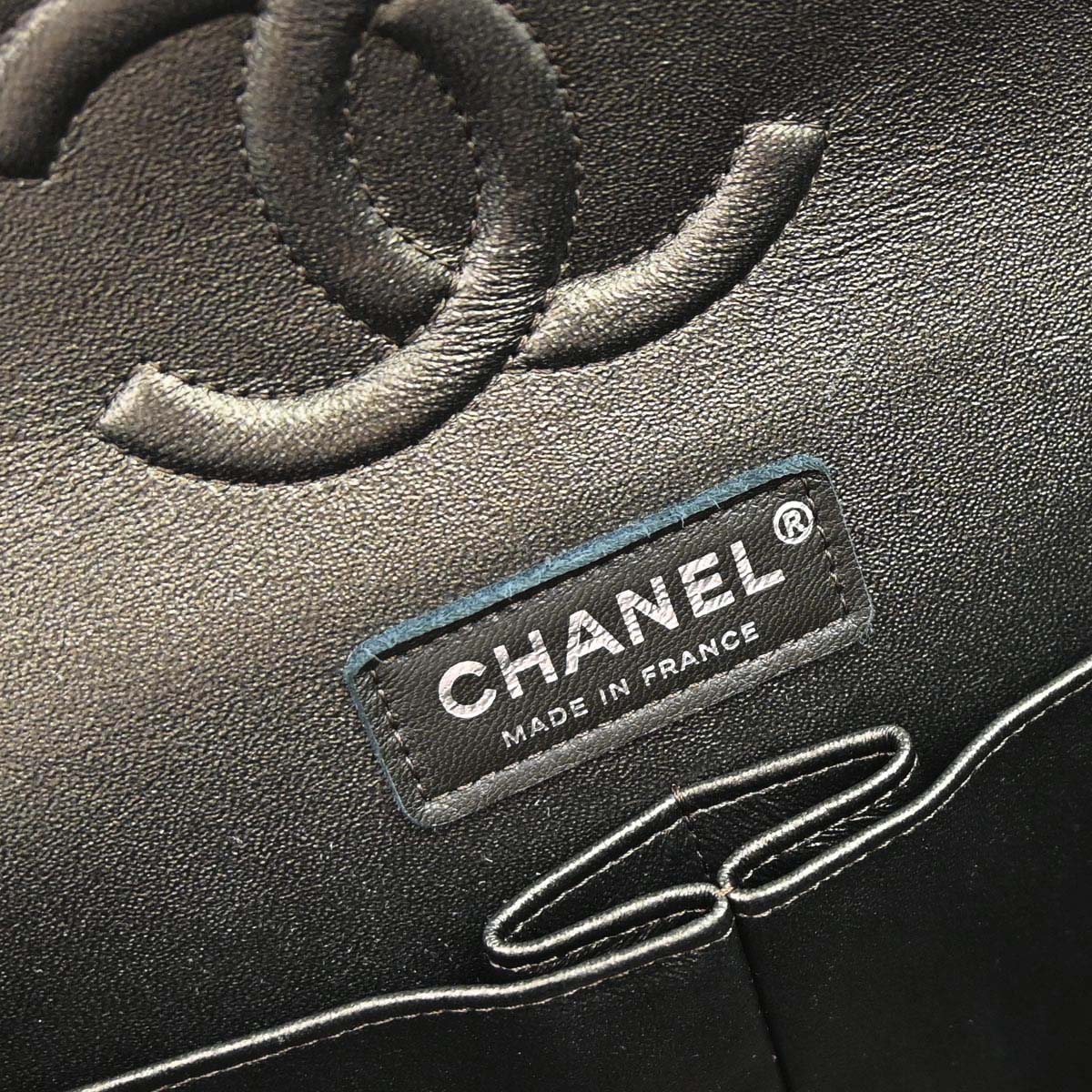 Chanel Metallic Green Caviar Skin Medium Classic Double Flap Shoulder Bag