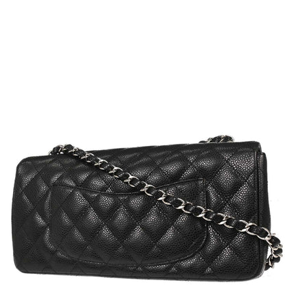 Chanel 2006-2008 Black Caviar Skin East West Shoulder Bag