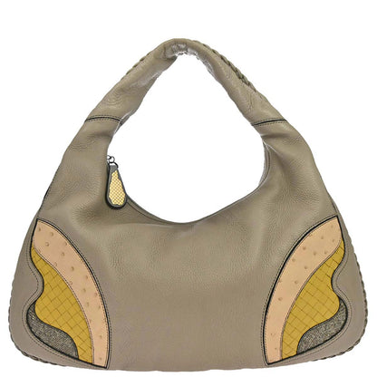 Bottega Veneta * Gray Deerskin 50th Anniversary Hobo Handbag
