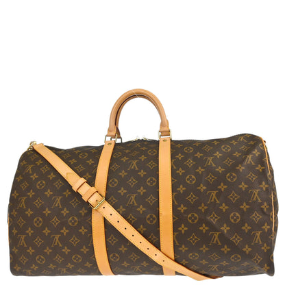 Louis Vuitton Monogram Keepall Bandouliere 55 Duffle Bag M41414