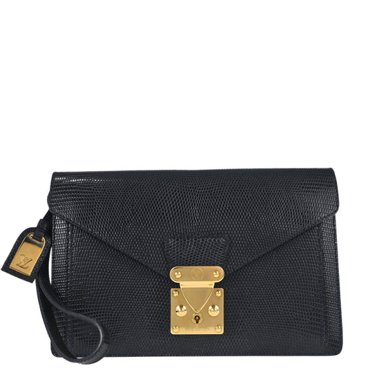 Louis Vuitton * Lizard Pochette Serie Dragonne Clutch