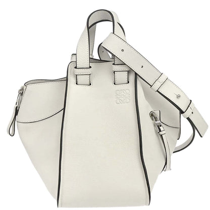 Loewe White Calfskin Hammock 2way Shoulder Tote Handbag