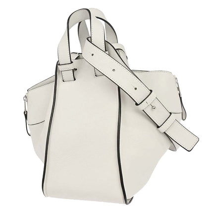 Loewe White Calfskin Hammock 2way Shoulder Tote Handbag
