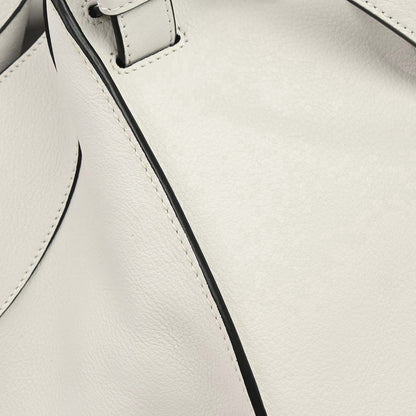 Loewe White Calfskin Hammock 2way Shoulder Tote Handbag