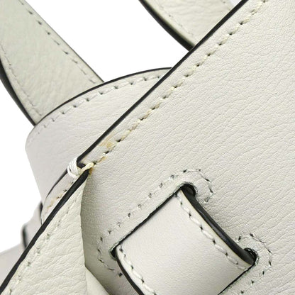Loewe White Calfskin Hammock 2way Shoulder Tote Handbag