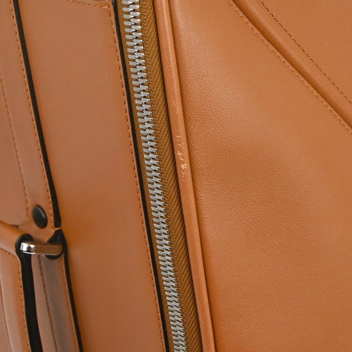 Loewe Brown Leather Cross Trolley Carry-On Rolling Luggage