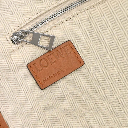 Loewe Brown Leather Cross Trolley Carry-On Rolling Luggage