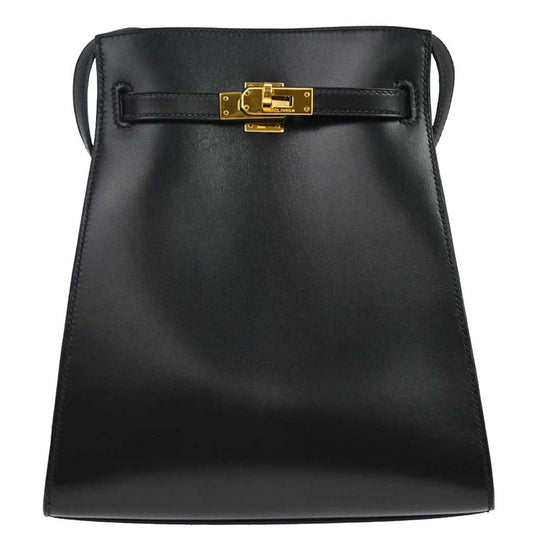 Hermes Black Box Calf Kelly Sport PM Shoulder Bag