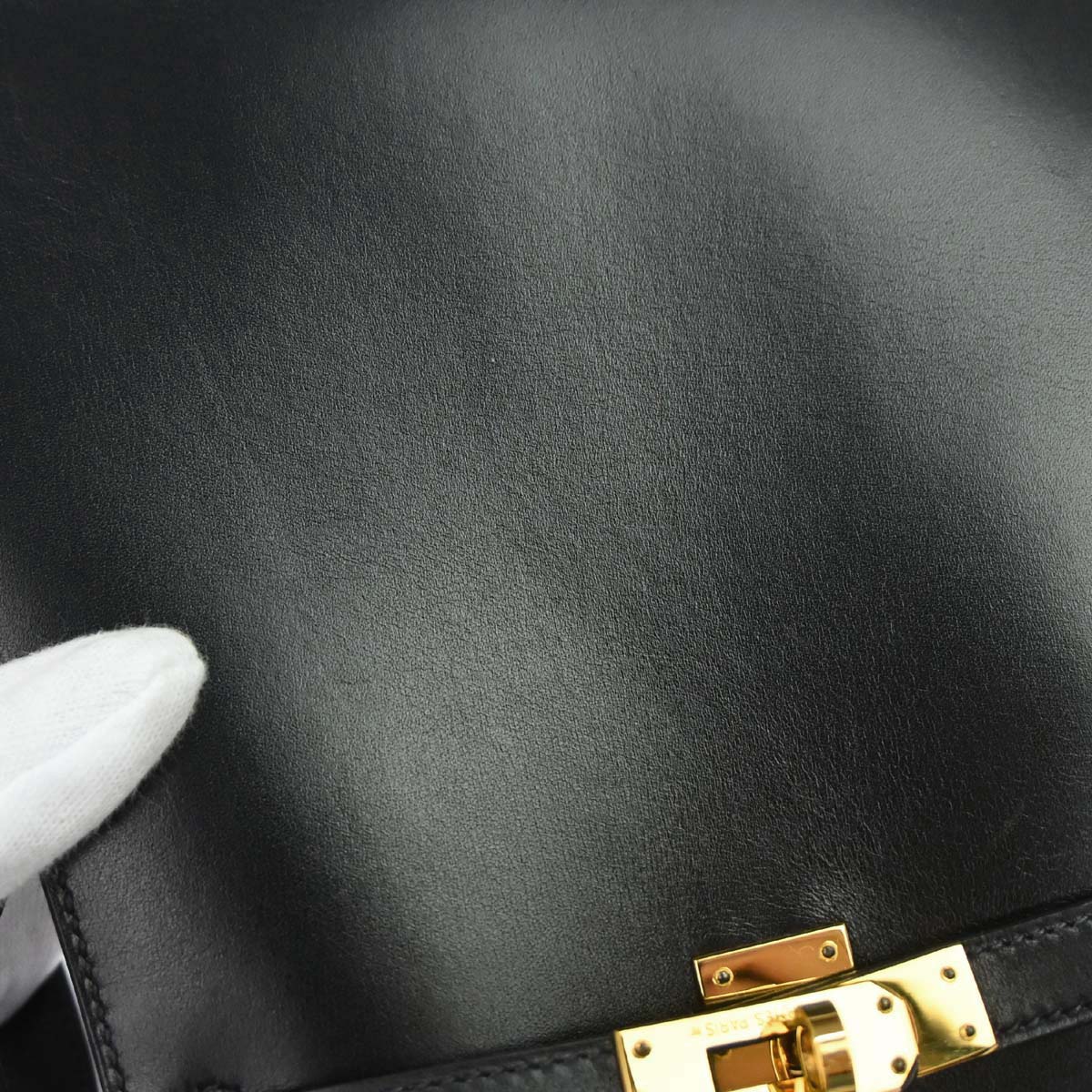 Hermes Black Box Calf Kelly Sport PM Shoulder Bag