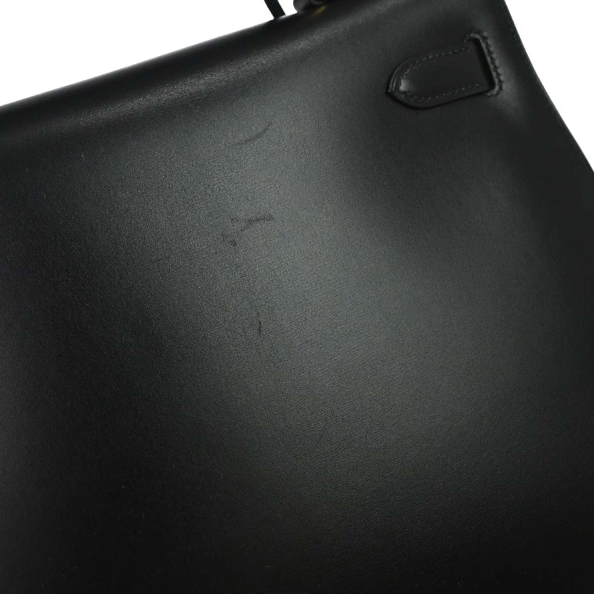 Hermes Black Box Calf Kelly 32 Sellier 2way Shoulder Handbag