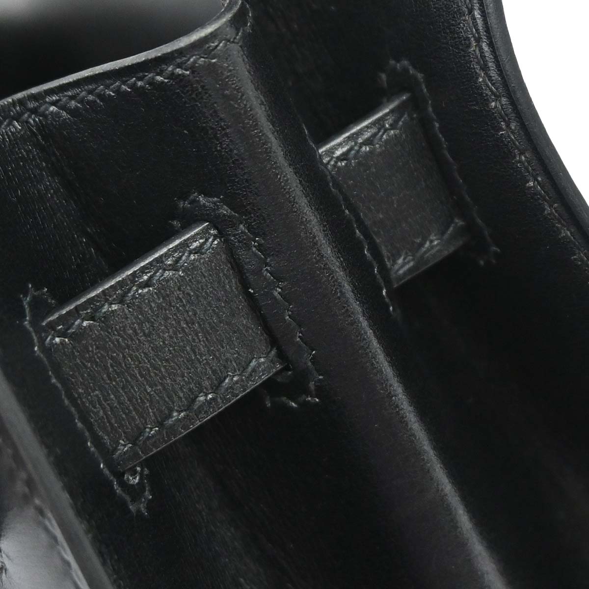 Hermes Black Box Calf Kelly 32 Sellier 2way Shoulder Handbag
