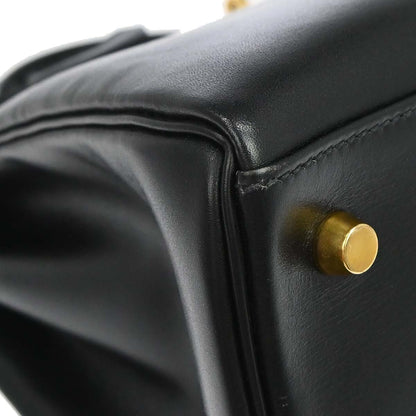 Hermes Black Box Calf Kelly 35 Retourne 2way Shoulder Handbag