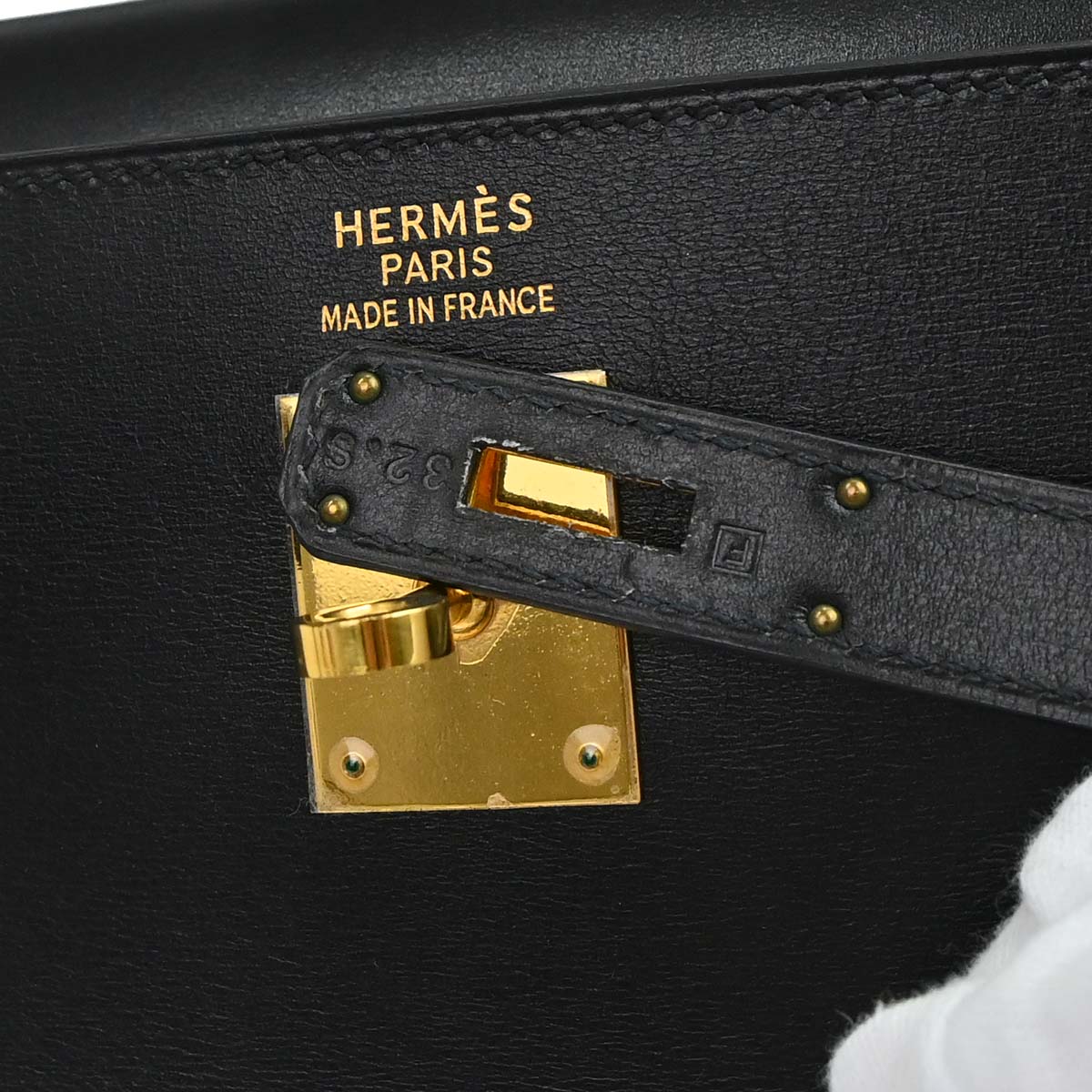 Hermes Black Box Calf Kelly 35 Retourne 2way Shoulder Handbag