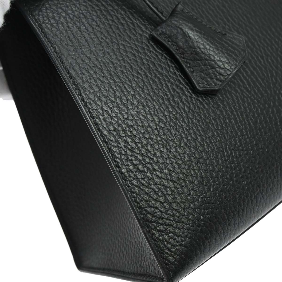 Hermes Black Ardennes Kelly 28 Sellier 2way Shoulder Handbag