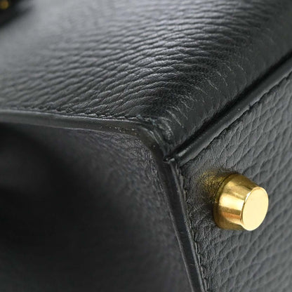 Hermes Black Ardennes Kelly 28 Sellier 2way Shoulder Handbag