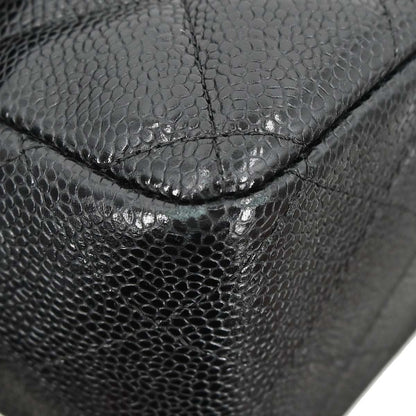 Chanel Black Caviar Skin Jumbo Classic Flap Shoulder Bag
