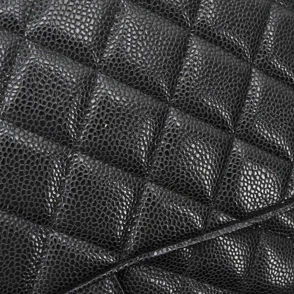 Chanel Black Caviar Skin Jumbo Classic Flap Shoulder Bag
