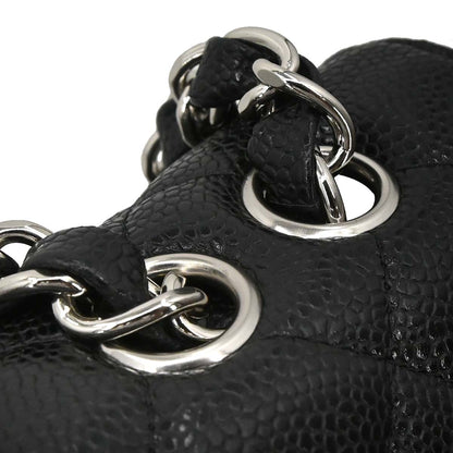 Chanel Black Caviar Skin Jumbo Classic Flap Shoulder Bag