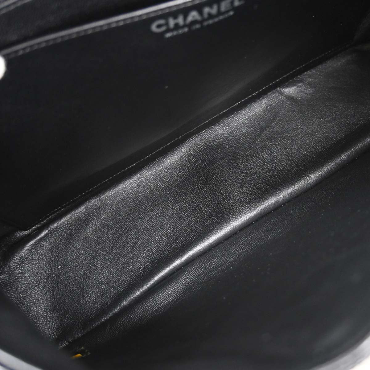 Chanel Black Caviar Skin Jumbo Classic Flap Shoulder Bag