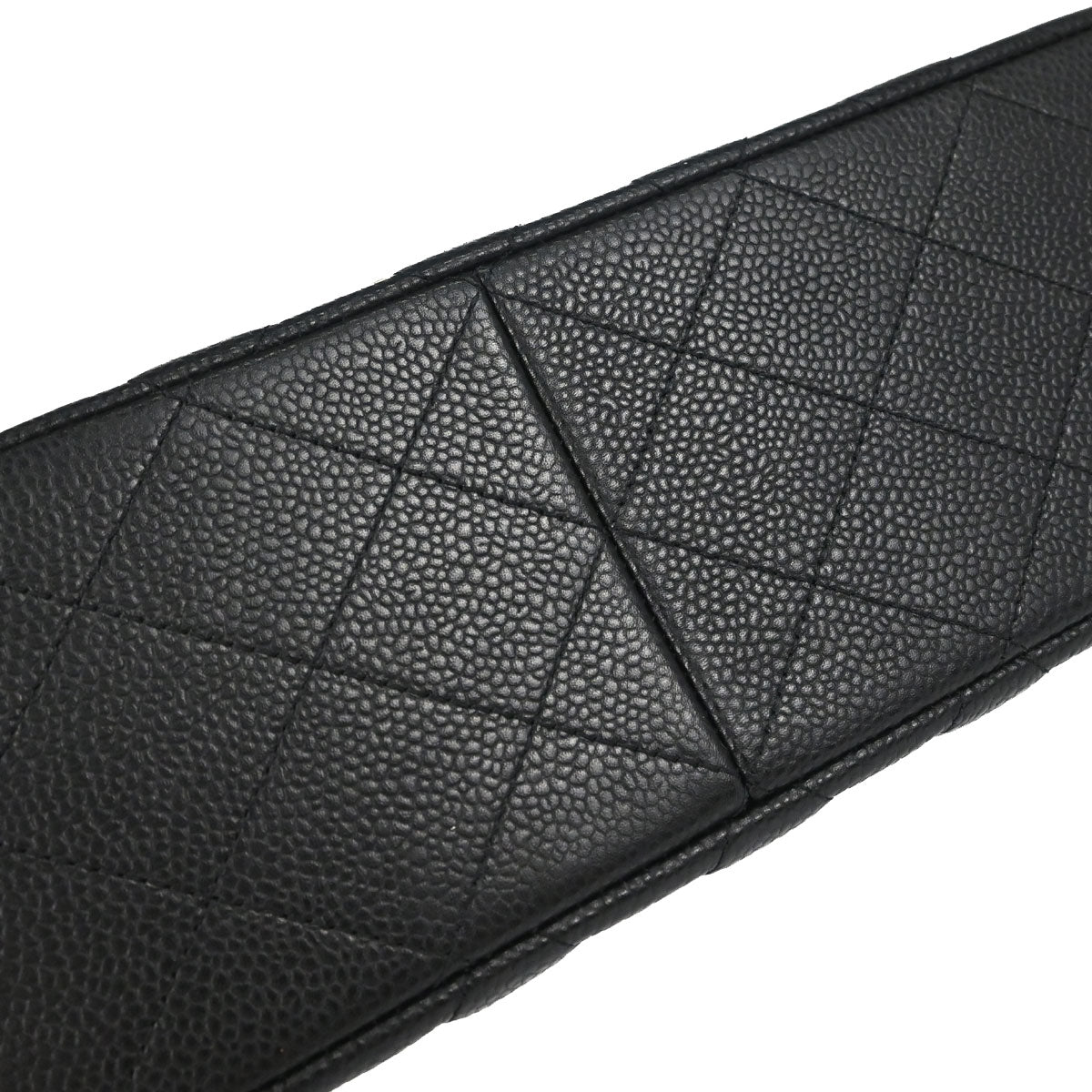 Chanel Black Caviar Skin Jumbo Classic Double Flap Shoulder Bag