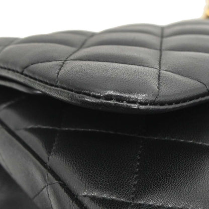 Chanel Black Lambskin Jumbo Classic Double Flap Shoulder Bag