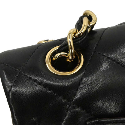 Chanel Black Lambskin Jumbo Classic Double Flap Shoulder Bag