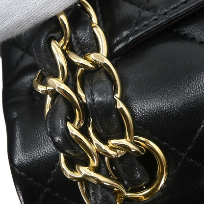 Chanel Black Lambskin Jumbo Classic Double Flap Shoulder Bag