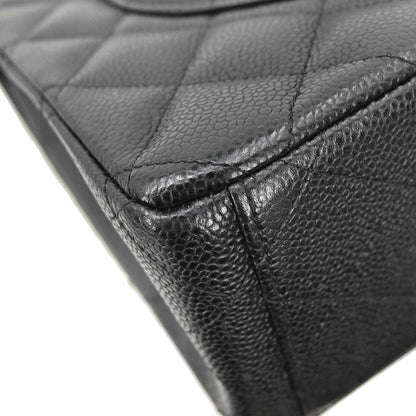 Chanel Black Caviar Skin Maxi Classic Double Flap Shoulder Bag