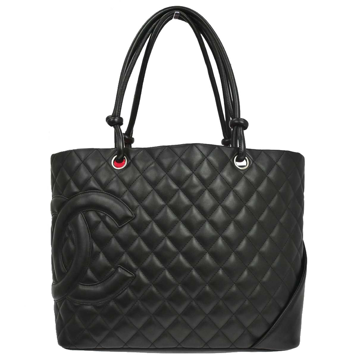 Chanel Black Calfskin Cambon Ligne Tote Handbag