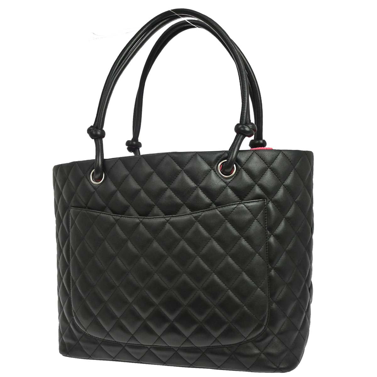 Chanel Black Calfskin Cambon Ligne Tote Handbag