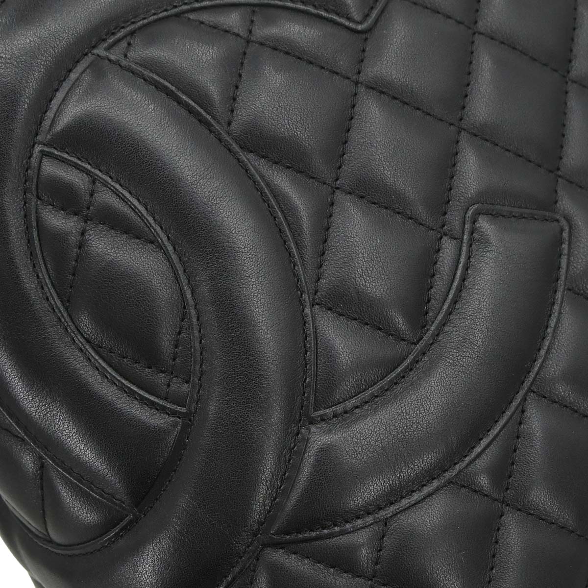 Chanel Black Calfskin Cambon Ligne Tote Handbag