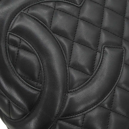Chanel Black Calfskin Cambon Ligne Tote Handbag