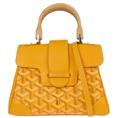 Goyard Yellow Saigon Souple Mini 2way Shoulder Handbag