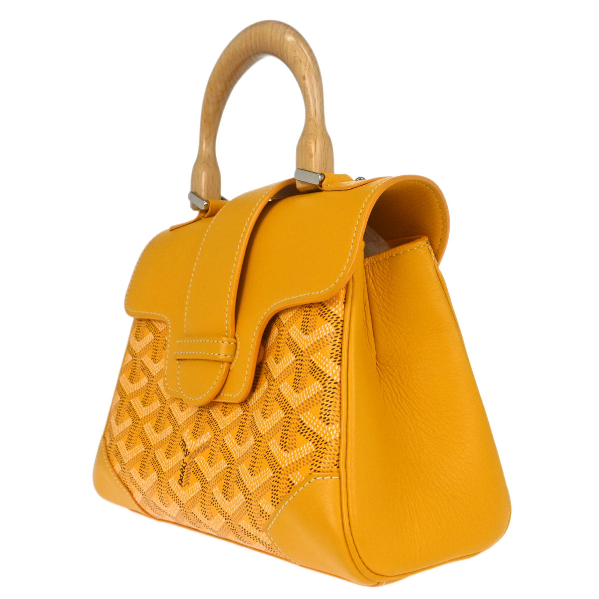 Goyard Yellow Saigon Souple Mini 2way Shoulder Handbag